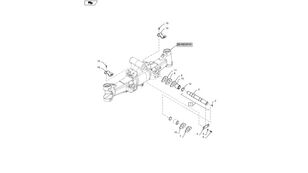 Pin assy New Holland T6090 T6070 Pin assy. 60.26mm od x 510mm l 87400196 87400196 voor New Holland T6090 T6070 wielen trekker